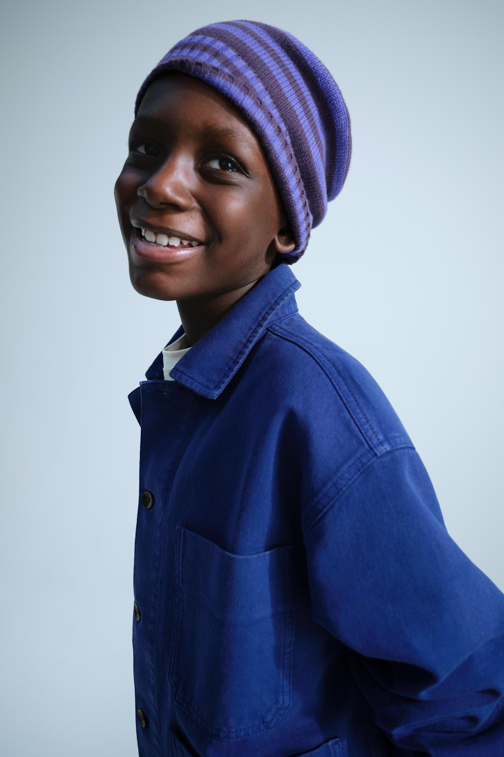 BONNET EN MAILLE À RAYURES 0FR. PARIS X ZARA